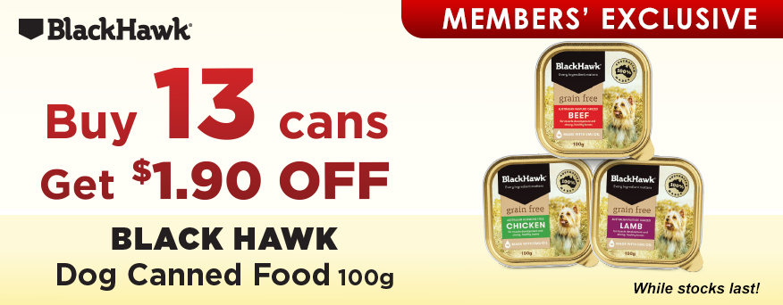 Black Hawk Dog Canned Food Promo